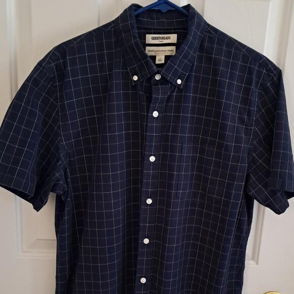 Other - Men's Short Sleeve Button Down Shirt, Size Large